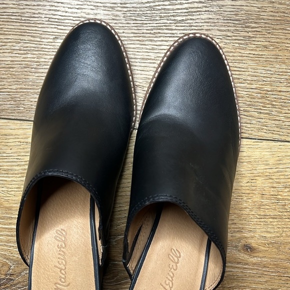 Madewell Harper Black Leather Mules Size 8 - Picture 6 of 11